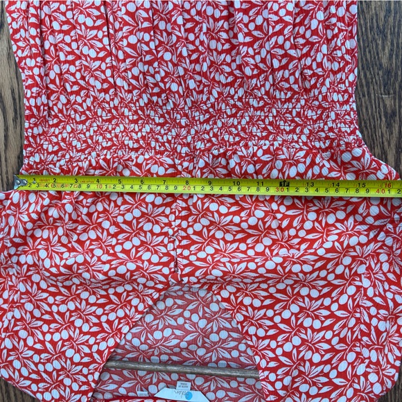 Boden Susannah Smocked Long Sleeve Midi Dress in Cherry Red, Berry Print, 8R - Picture 13 of 14